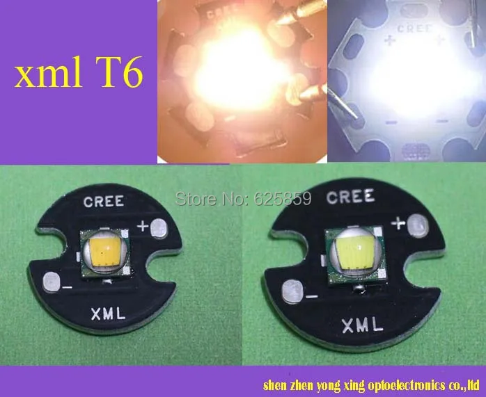 CREE XLamp XML T6 светодиодный белый/теплый белый 10 Вт светодиодный чип излучатель для "сделай сам" с 16 mmstar