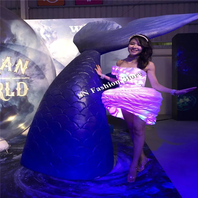 

TC-198 Programmable 3D led dress ballrom dance costumes singer stage wears clothes party bar club catwalk performance skirt dj