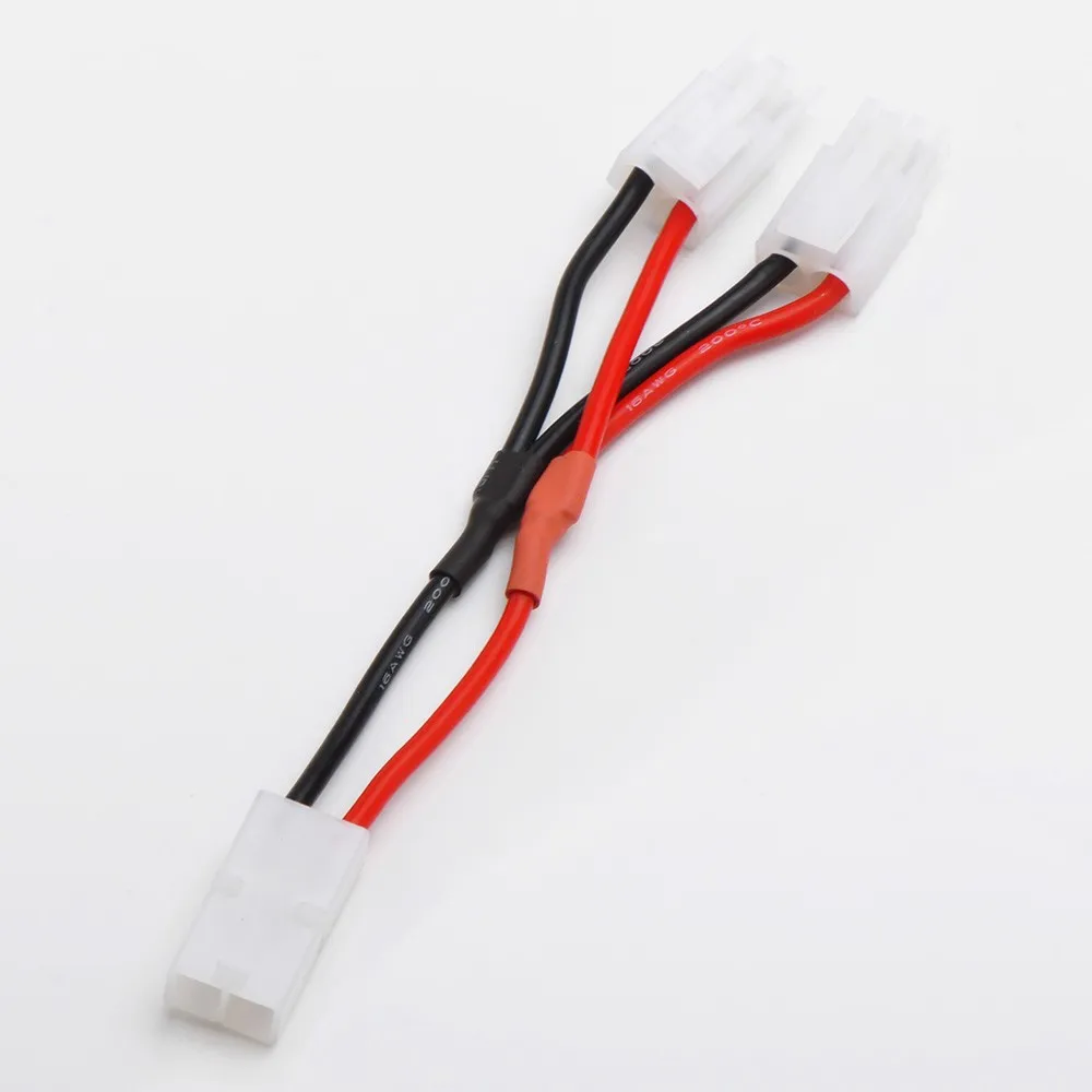 

14cm Big Tamiya 16awg Y Parallel 2 Battery Adapter Plug Harness for RC Car and Boat