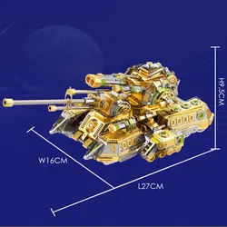 SKYNET SPIOER сверхтяжелый Танк Металлическая Модель для сборки головоломка креативные игрушки мозг головоломка Металл DIY модель лазерная резка