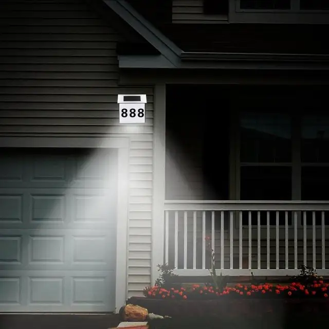 Us 11 22 19 Off Solar Led Number Doorplate Lamp Outdoor House Indicating Lights Waterproof Ip65 Stainless Steel Abs Wall Light In
