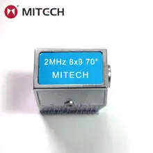 Mitech 70 градусов 2 МГц 8x9 мм угол луча контактный датчик для ультразвукового дефектоскопа