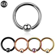 Piercing de titânio cbr 1 peça, anéis para septo, argola de lábio, sobrancelha, tragus joias,