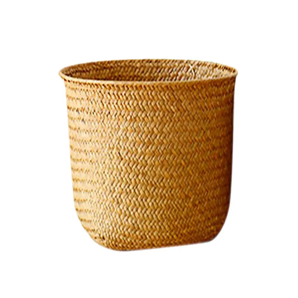 Hand-knitted Toy Storage Basket Fruit Basket Nordic Style Plant Pot Basket Hand-woven Collapsible Flower Basket