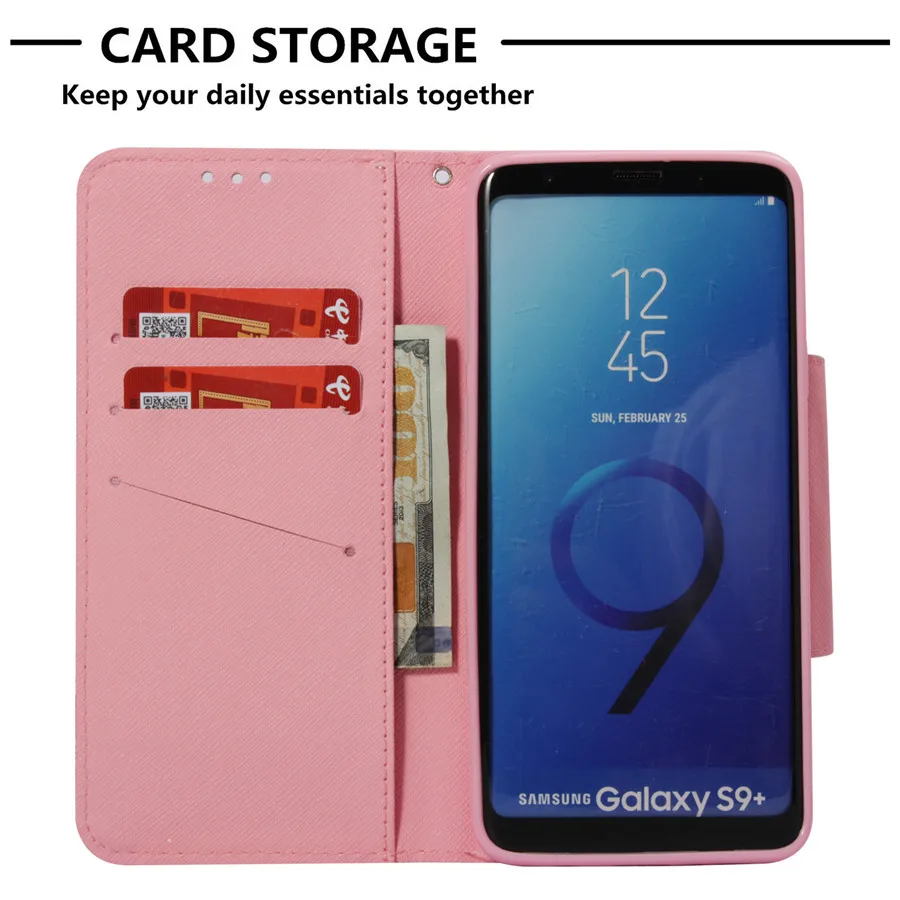 Чехол для Samsung Galaxy A7 A6 A8 J4 J6 J8 J7 J3 Plus 2018 A5 2017 Note 9 S9 S8 S7 edge кожаные чехлы