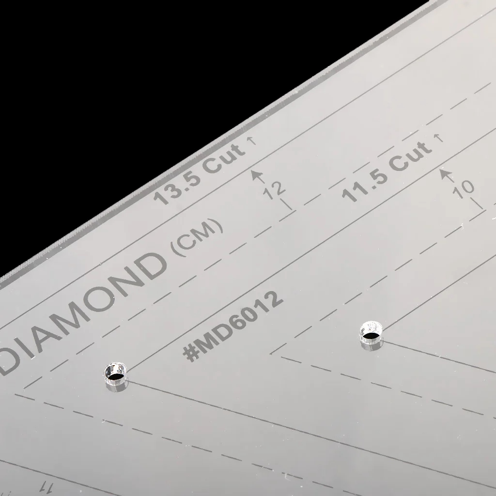 13.5 Cut 60 Degree Diamond Rhombus Template Quilting Ruler for DIY Patchwork