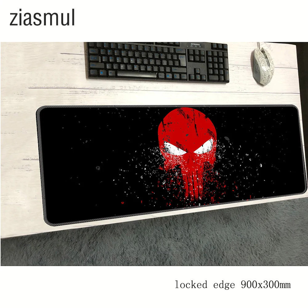 Коврик для мыши с черепом модный коврик 900x300x3 мм компьютерный игровой HD рисунком