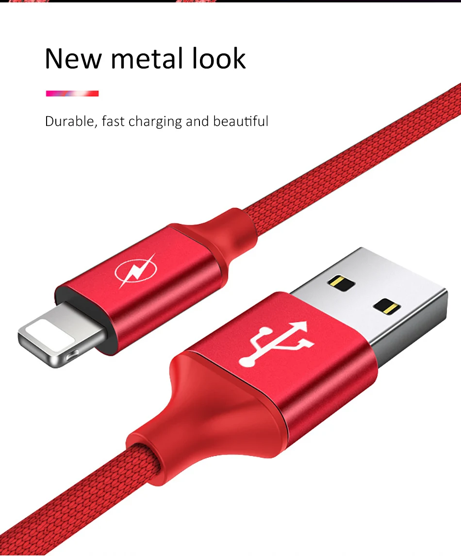 Nylon Lighting Charger Cord Fast Charging iphone 55S66S78X Plus Charge Cables 8 Pin Tablet For iPad Mini 0 (2)