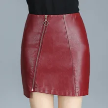 Юбки из искусственной кожи, кожаная юбка, нестандартная упаковка, бедра, кожа, короткая юбка женская, Осень-зима, новая Женская высокая талия, тонкая
