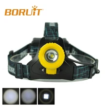 Boruit B11 XM-L T6 светодиодный налобный фонарь Перезаряжаемые Масштабируемые передняя фара фонарь микро USB желтого цвета для кемпинга Рыбная ловля Велоспорт