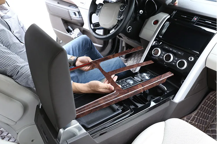 Розовое дерево зерна для Land Rover Дискавери 5 LR5 L462 ABS центральной консоли защитная рамка отделка автомобиля аксессуар