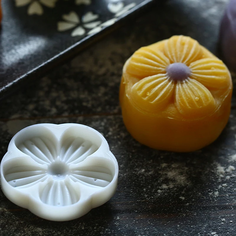 JX-LCLYL DIY 50g Moon Cake Mold W/6 Stamps Mid Autumn Festival Decoration Press