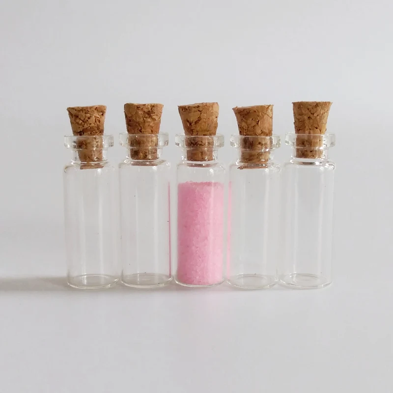 

1ml mini glass bottle with cork jar 10*28mm Wishing cork stopper jar home crafts jar DIY drifting bottle 100pcs/lot