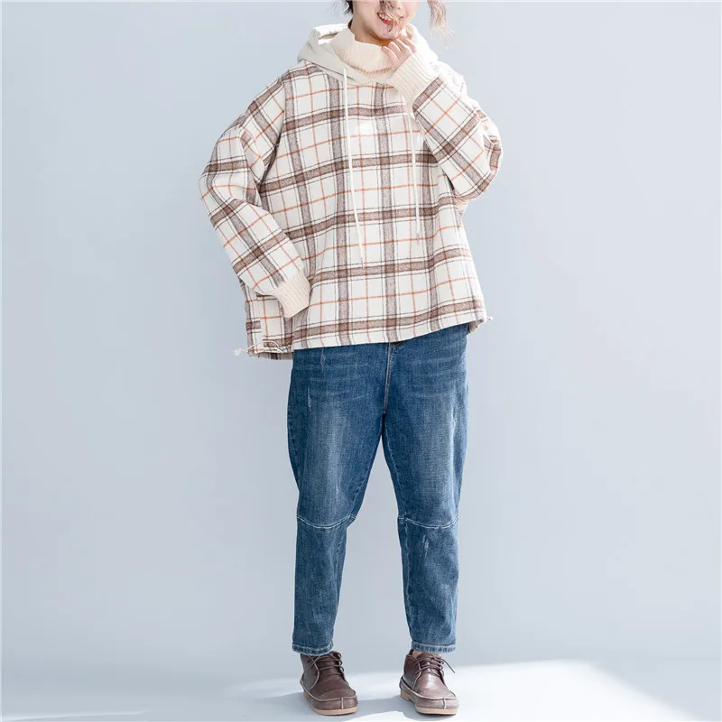 QoerliN Fake Two Piece Hoodies Sweatshirts Large Size Women Autumn Spring Long Sleeve Big Size Loose Pullovers Casual Ladies Hot QoerliN Fake Two Piece Hoodies Sweatshirts Large Size Women Autumn Spring Long Sleeve Big Size Loose Pullovers Casual Ladies Hot
