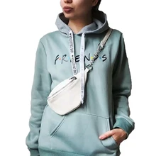 Толстовка с длинным другом, с принтом фасоли, зеленый цвет, большой размер, высокое качество, с буквенным принтом, модные, дикие, зимние женские топы