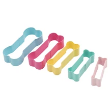 5 шт./компл. смешанные цвета форма кость собаки печенье шоколадная Форма Бисквит Фондант Резак домашний кухонный, для домашней выпечки Кондитерские инструменты для украшения