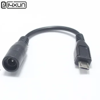 

1pcs Micro Type B USB 5Pin Male Plug to 5.5*2.1mm Female jack Connector Earphone Audio Adaptor Black