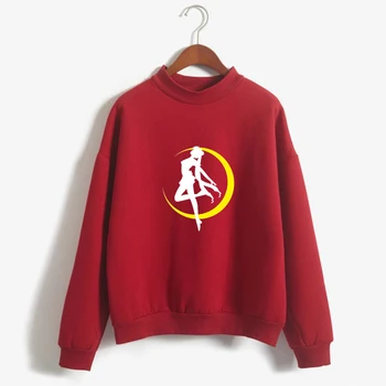 

Anime Sailor Moon Capless Sweatshirt Women New Design Fashion Cartoon Autumn Women's Hoodies Pullover Casual Clothes Drop Ship