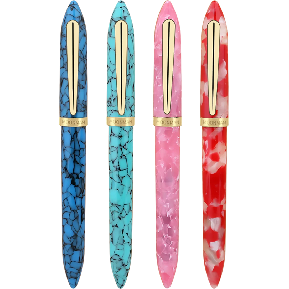 Moonman S1 Acrylic Resin Fountain Pen Iridium Extra Fine / Fine Nib 0.