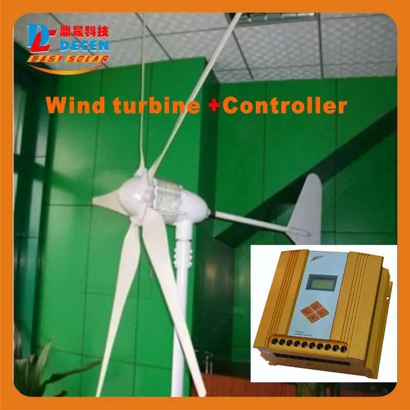 

MAYLAR@ 1PC 600W 5blades High efficiency wind generator Small size Low weight. Low noise Easy install +1 PC MPPT controller