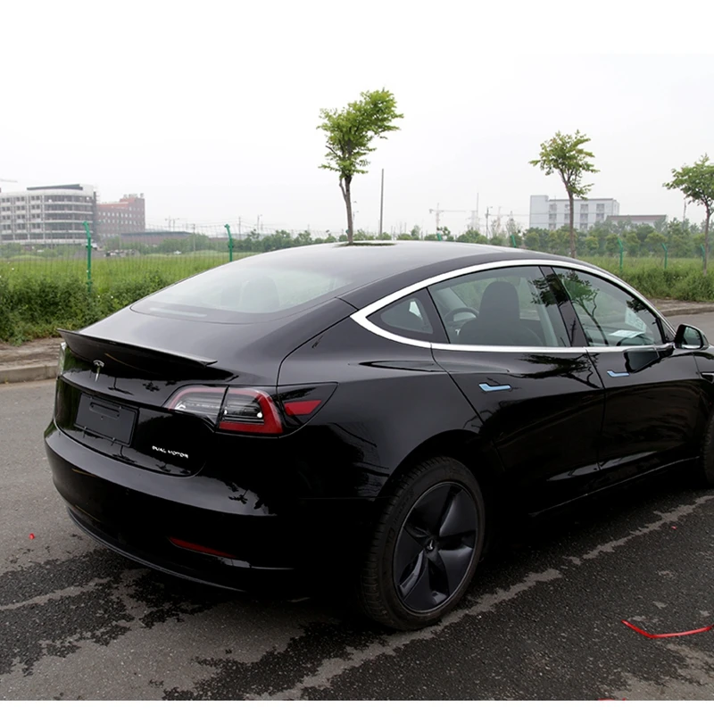 Для Tesla Model 3 2017 2020 спойлер заднего крыла багажника Boot Wings из углеродного волокна 3M