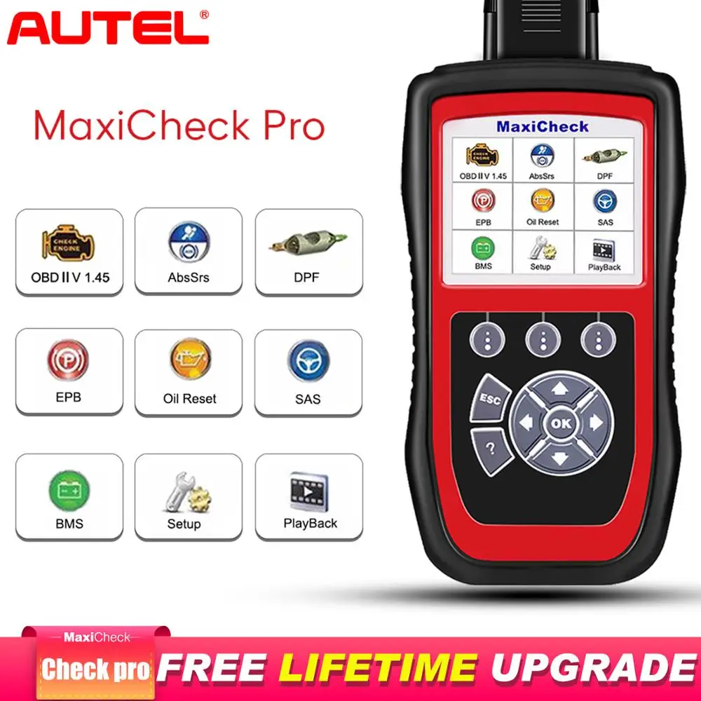- Autel MaxiCheck Pro OBD2 Scanner Car Diagnostic Tool EPBABSSRSSASAirbagOil Service ResetBMSDPF Batter Launch X431 Elm327
