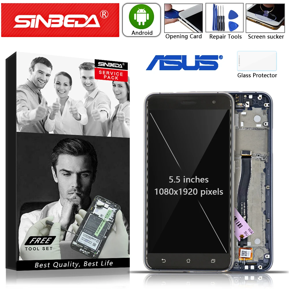 

5.5" Original LCD For Asus ZenFone 3 ZE552KL LCD Display Touch Screen with Frame Digitizer Assembly Z012D Z012DC Z012DA Display