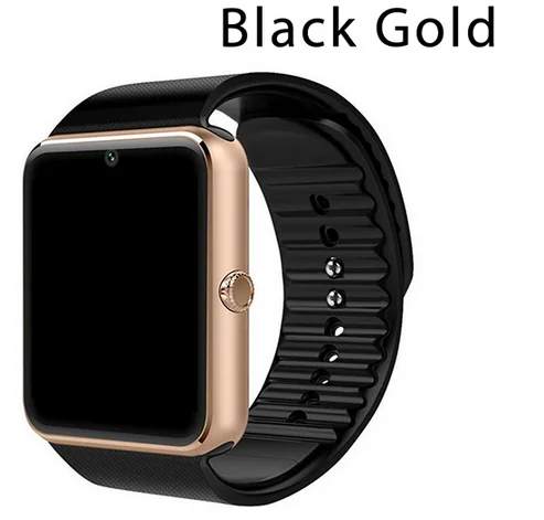 Многофункциональные смарт-часы с Bluetooth, подключаемой картой, функцией ответа на телефонные звонки, можно делать фото-звонки, шагомер, напоминание о сообщениях - Цвет: Black gold
