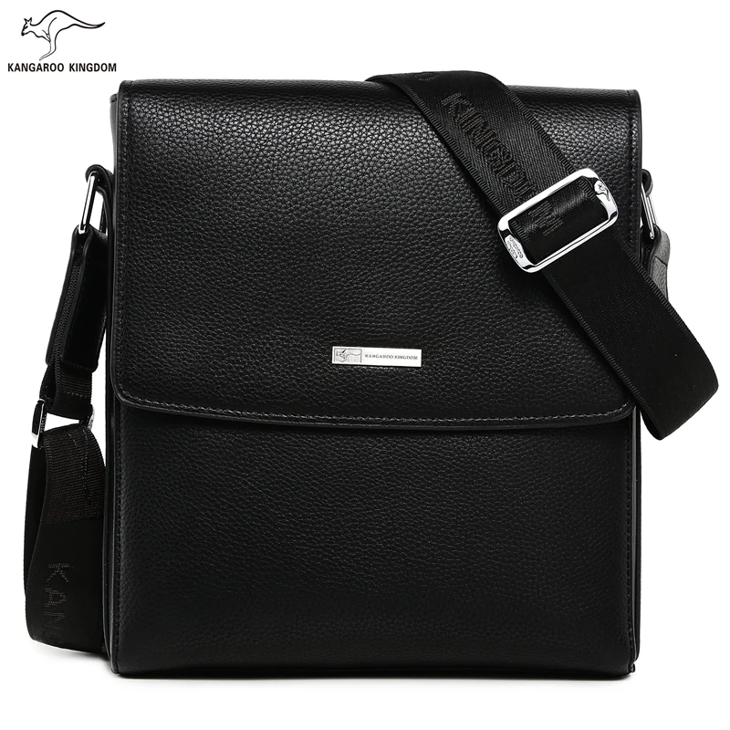 KANGAROO KINGDOM fashion men bag PU leather casual male shoulder bags small messenger bags-in ...