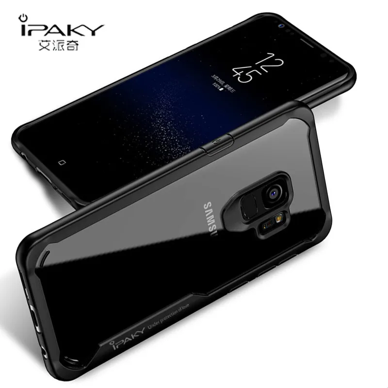 Чехол для samsung galaxy s9 plus IPAKY ударопрочный прозрачный силиконовый чехол из ТПУ и