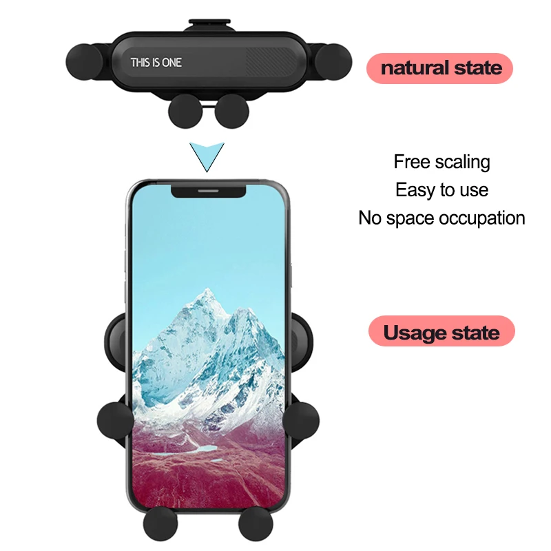 Гравитационный Автомобильный держатель для телефона для IPhone Xiaomi Mi9 с вентиляционным отверстием, автомобильный держатель для телефона в автомобиле, Мобильная подставка-держатель для сотового телефона
