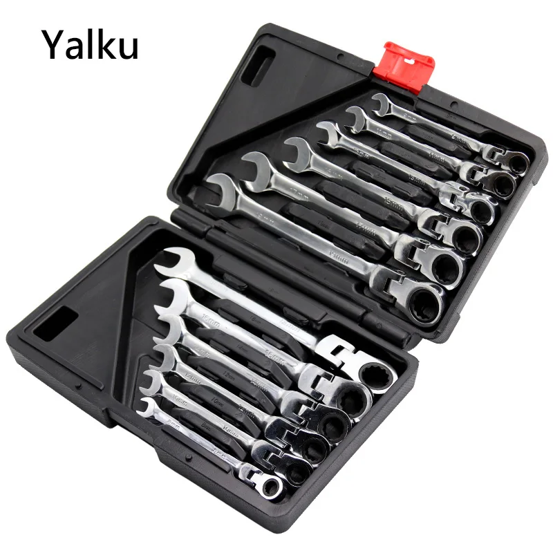 Yalku Ratchet Handle Wrenchs Hand Tools Ratchet Spanner Wrench Set