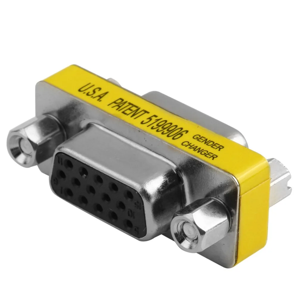 New Female to Female VGA HD15 Pin Gender Changer Convertor Adapter for Monitors Projectors VGA Splitters KVM Computer