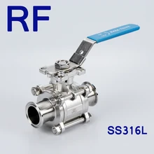 RF " SS316L Высокая платформа 3 шт Тип полный Порты и разъёмы шаровой клапан санитарно Стандартный Tri-Clamp обойма Тип для Homebrew пиво