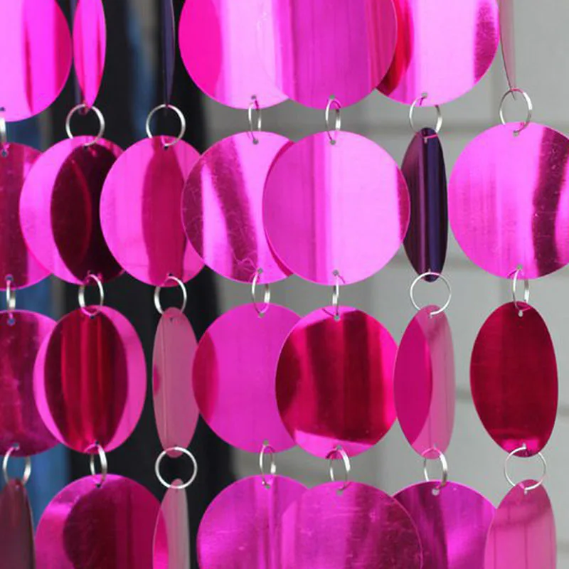 

10pcs Sequins Curtain PVC Decorative Solid Color Curtain Divider Room Divider Window Treatment for Wedding Home Hotel Supplies