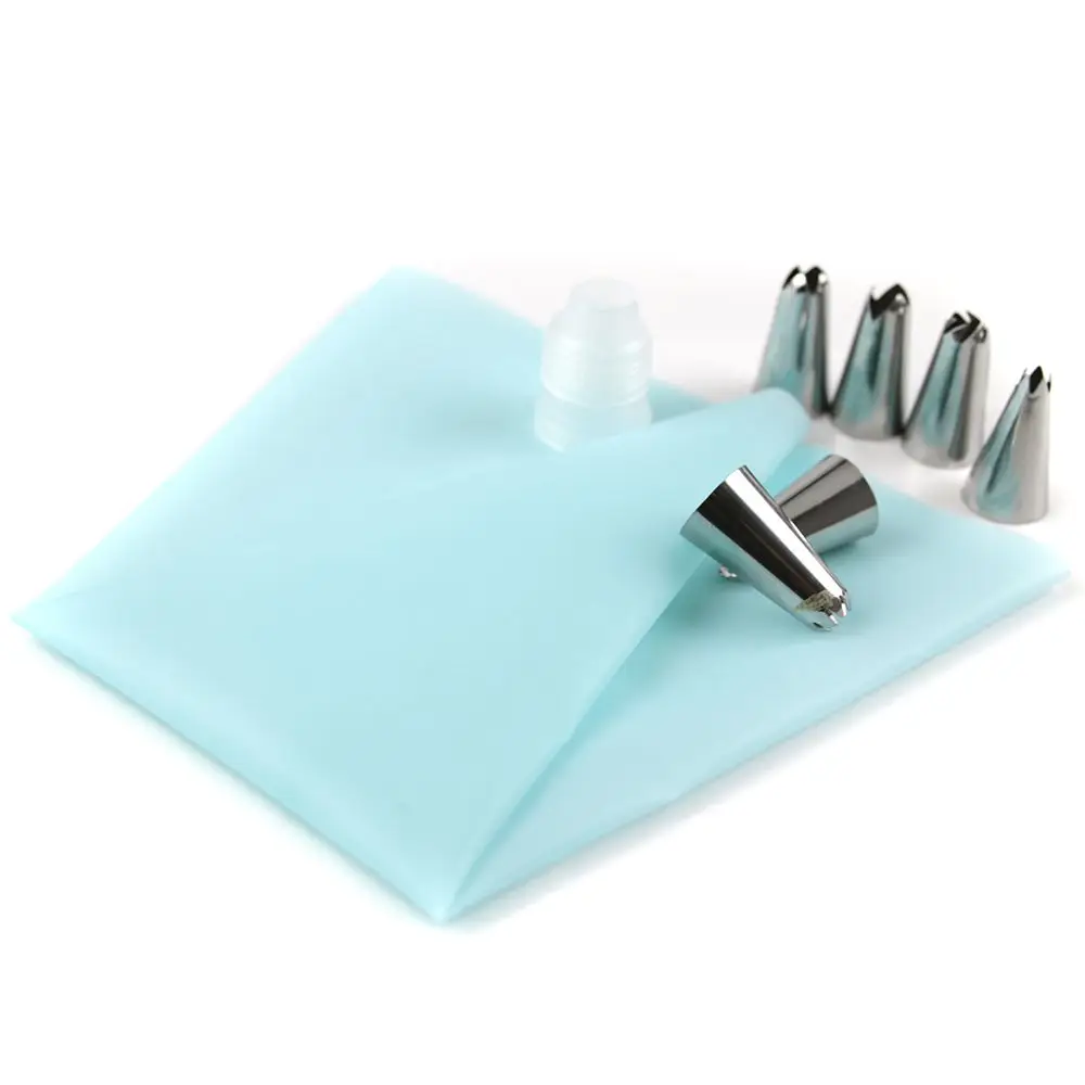 

8pcs/set Stainless Steel Nozzle DIY Cake Decorating Tips Silicone Kitchen Accessories Icing Piping Cream Pastry Bag