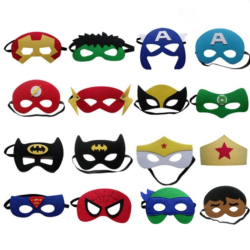 Супергерой маска Косплей Супермен Человек паук Халк Тор IronMan флэш принцесса Хэллоуин Рождество Дети Малыш вечерние Костюмные маски