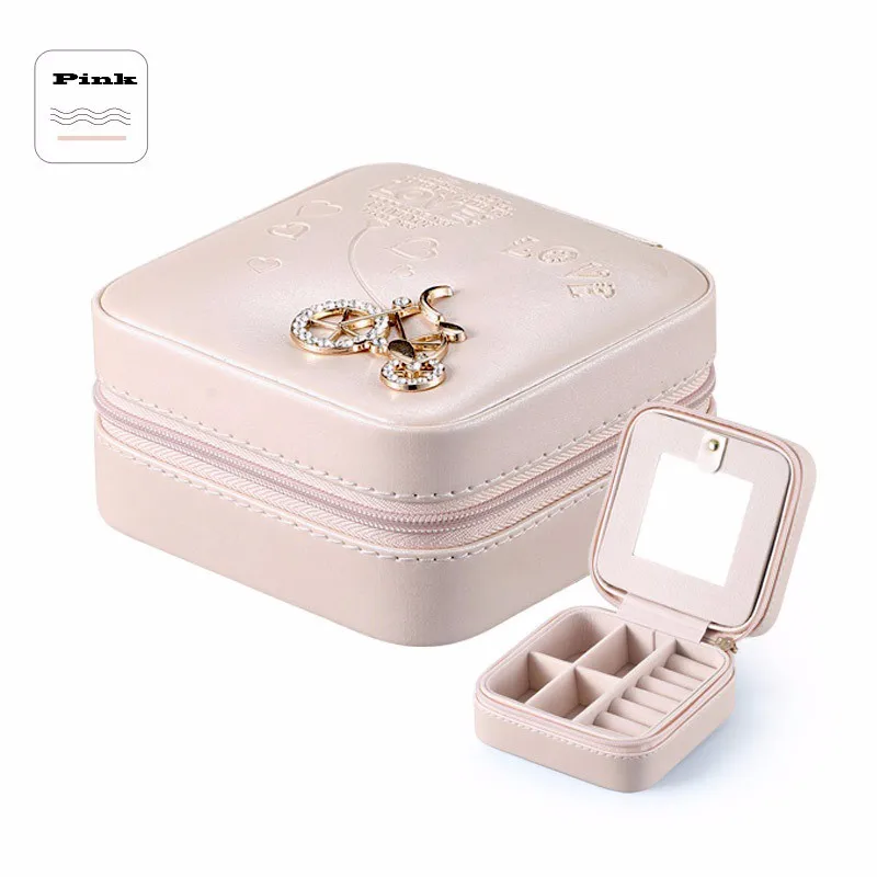 Jewelry Packaging Box Casket Box For Exquisite Makeup Case Cosmetics Beauty Organizer Container Boxes Graduation Birthday Gift