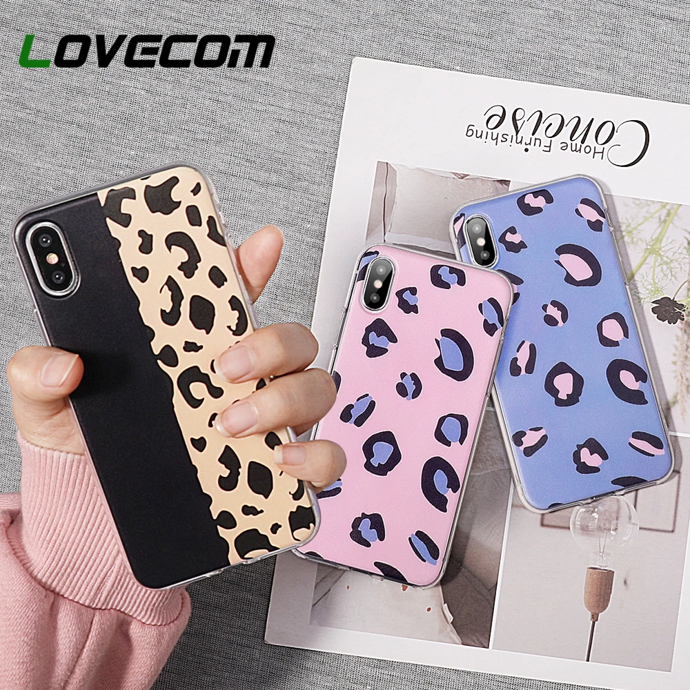 

LOVECOM Hot Leopard Print Soft TPU Phone Case For iPhone XS Max XR 6 6S 7 8 Plus X Ultra-thin Cost-effect Phone Back Cover Cases