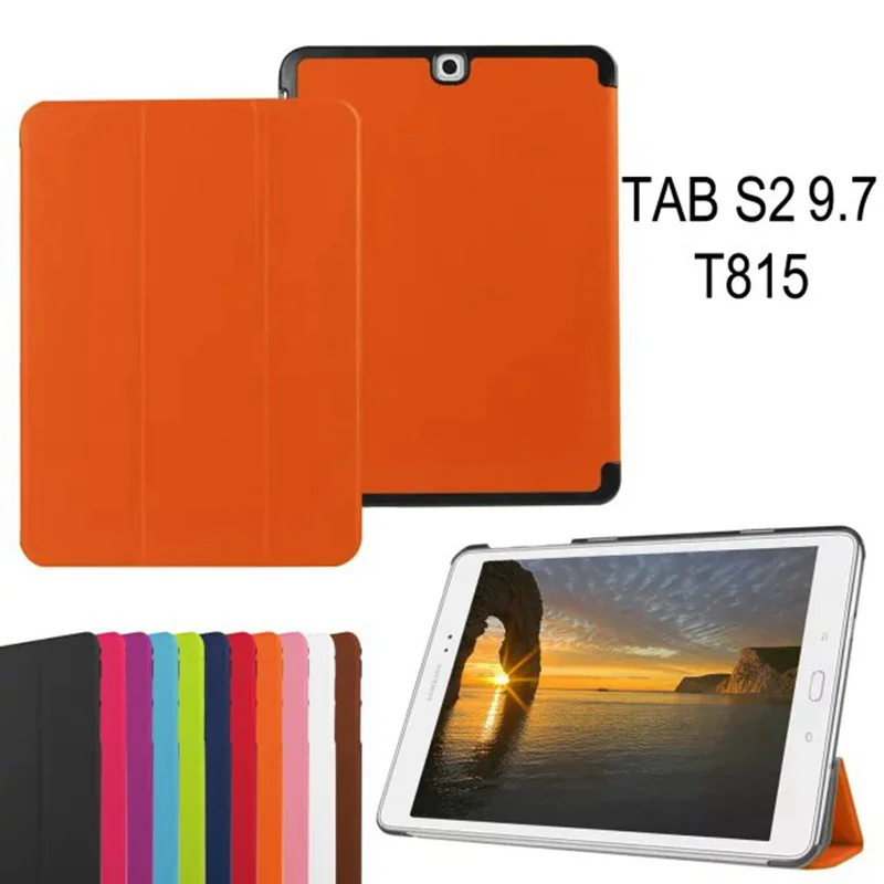 

For Samsung Galaxy Tab S2 9.7 SM-T810 T815 Case with Auto Sleep/Wake For SM-T813 T819 Smart Case Cover + Film Stylus Pen