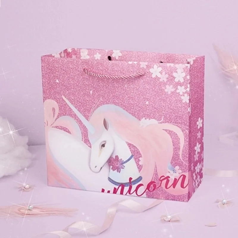 Большая подарочная коробка креативный подарок с Unicorn сумки с Handes BabyShower mothday день рождения свадебный подарок декор вечерние сувениры посылка