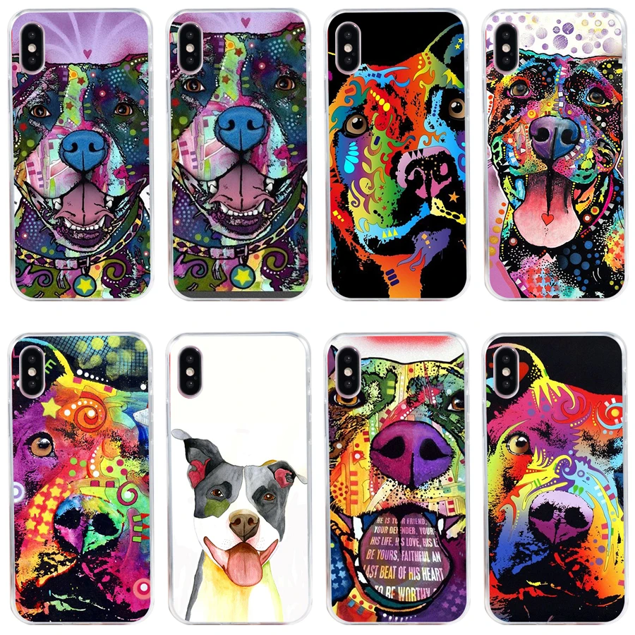 74H Pitbull Custodia Morbida In Silicone Tpu Cover Per Iphone 5 5S Se X Xr Xs Max Case