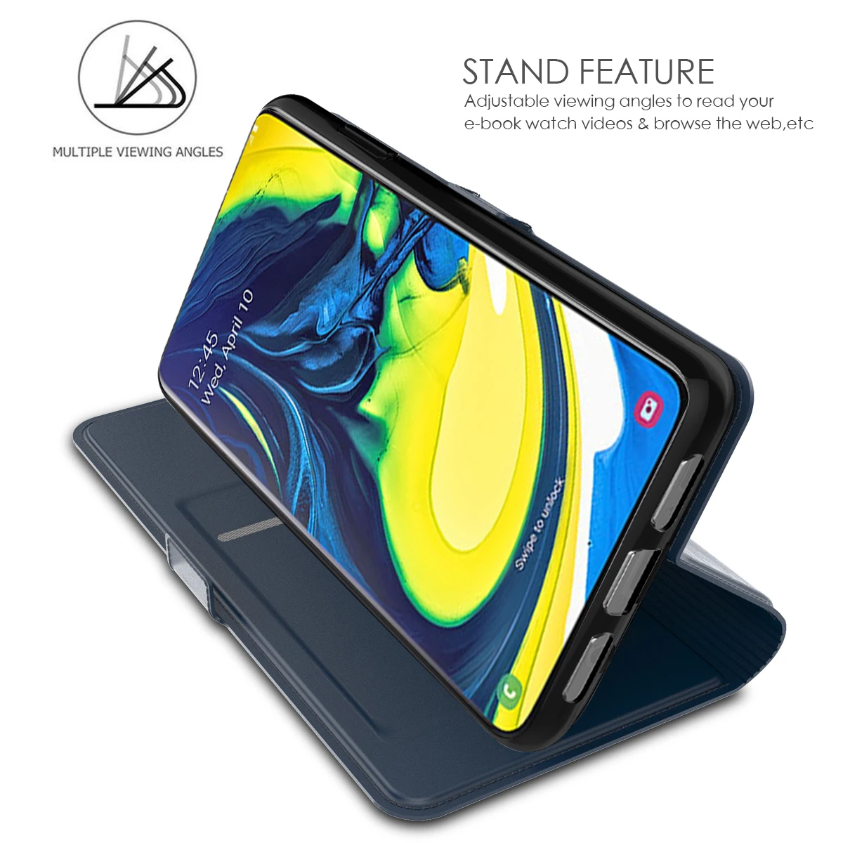 Чехол для Samsung A50 из искусственной кожи с откидной крышкой и подставкой чехол