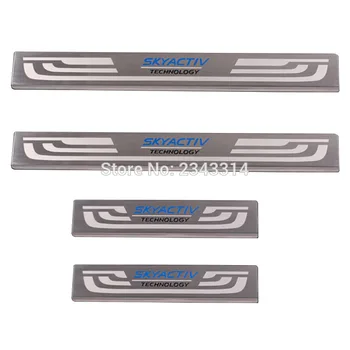 

For Mazda 3 Axela 2014 2015 2016 Stainless Steel Scuff Plate Door Sill Welcome Pedal Protector Sticker Car Styling Accessories