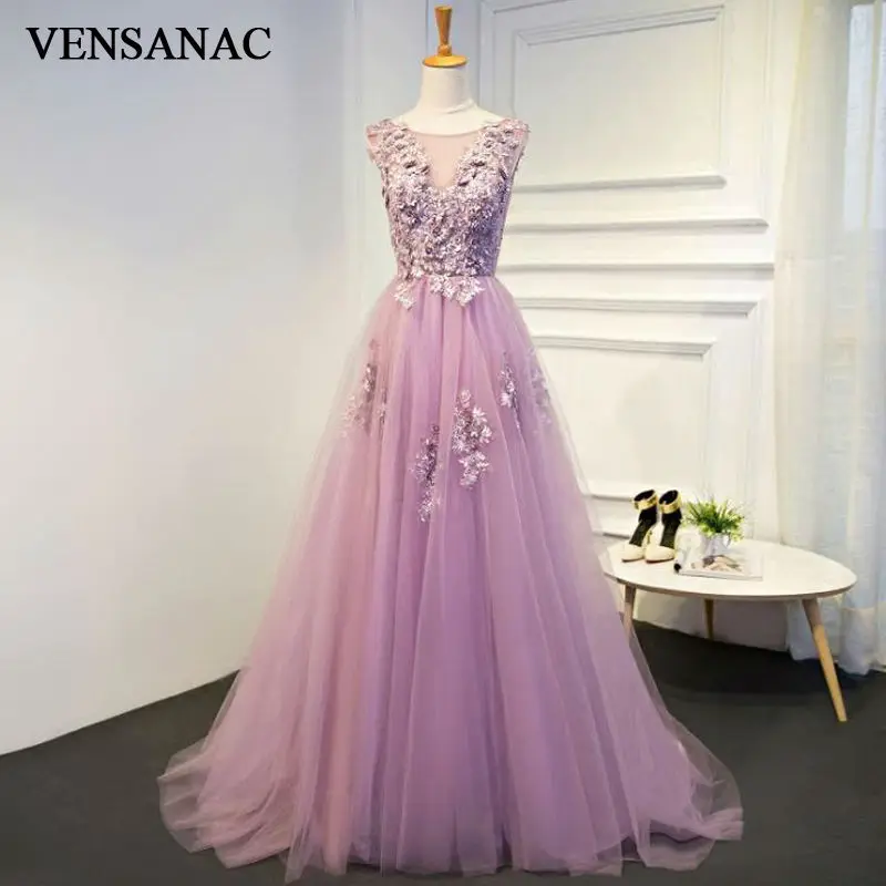 VENSANAC New A Line 2017 O Neck Flowers