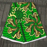 Me-dusa Новая африканская восковая Штамповка с зеленым цветком хлопок Hollandais воск платье костюм Ткань 6 ярдов/шт Высокое качество - Цвет: photo color