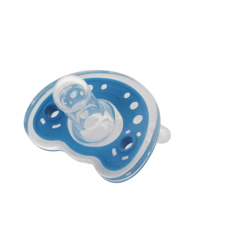 Силиконовая безопасная Соска с круглой головкой для младенцев и детей, двухцветная Жидкая силиконовая забавная соска для сна