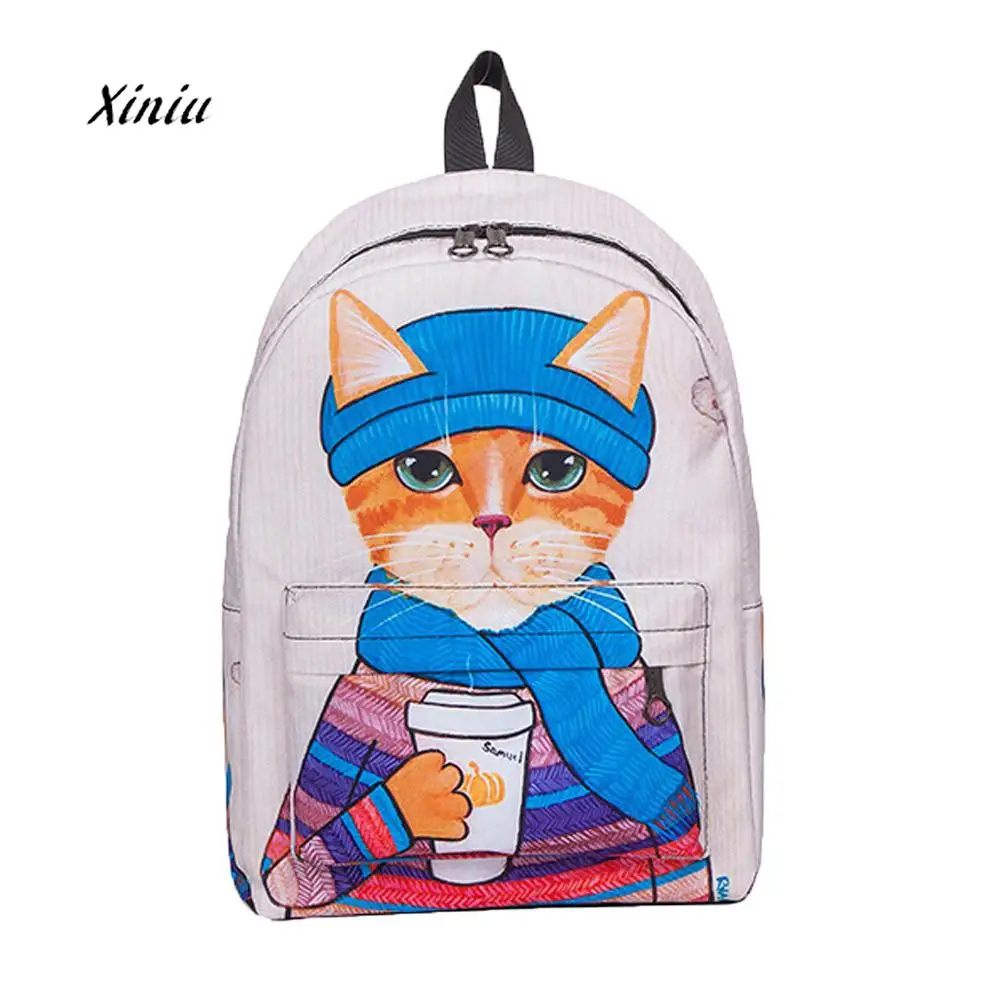 Buy Women New Cute Cat Backpack School Female