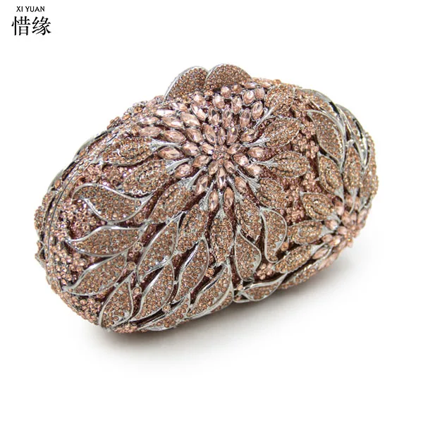 Xiyuan Марка Elegent Для женщин вечерние Клатчи сумочка невесты Роскошный цветок из бисера сумка Вечерние сумки Cheongsam клатч кошелек