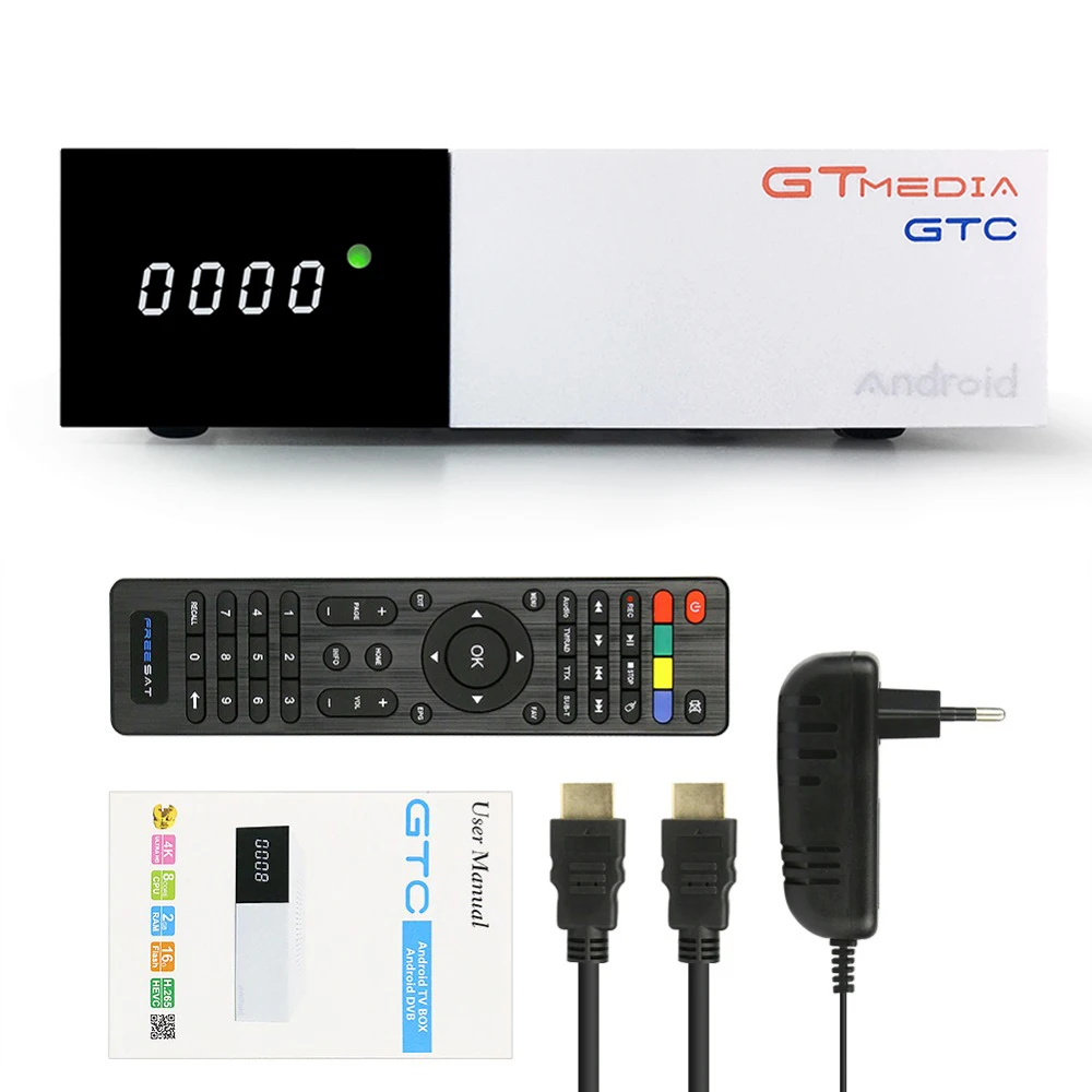 Оригинальный Freesat GTC 2 Гб 16 спутниковый ресивер DVB S2 T2 ISDBT Android 6 0 ТВ приставка Amlogic